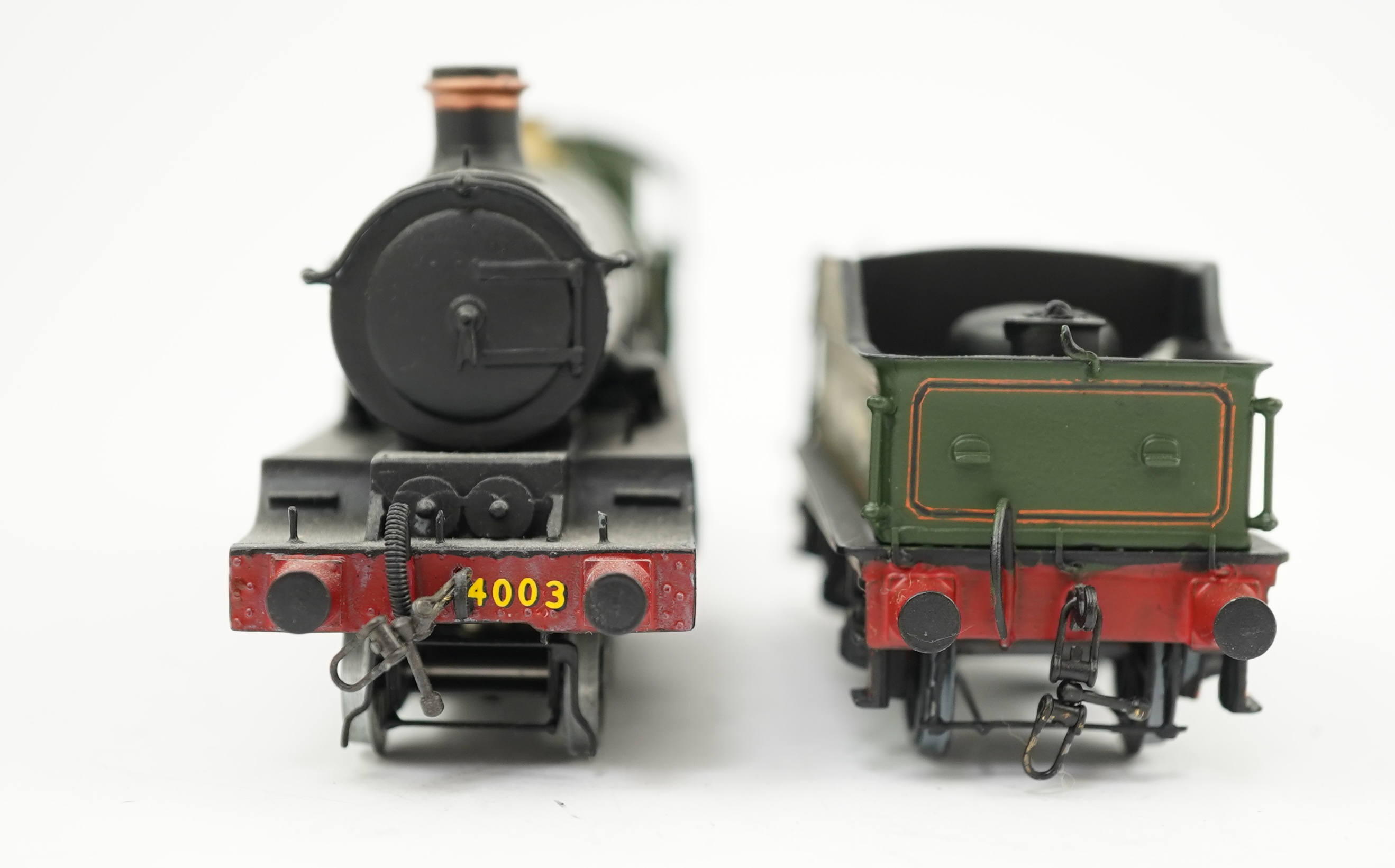 Two 00 gauge brass and white metal kit built GWR tender locomotives; a Star class 4-6-0, Lode Star 4003, together with a Flower class 4-4-0, Polyanthus 4166, constructed, painted and lined to a high standard, both motore
